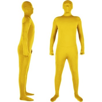 Neevoyu Klorlu Elastik Tek Parça Fotoğraf Stüdyosu Kuru Boyama Tulumu - Sarı, 180cm