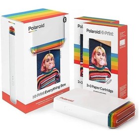 Resim Polaroid Hi-Print 2×3 Beyaz Taşınabilir Bluetooth Foto Yazıcısı Everything Box ( 40'lı Film Dahil) 