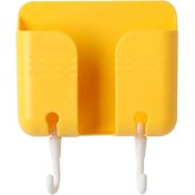 Resim GongtuShop Sarı Stil 2021 Evrensel Telefon Emiş Duvar Kancası Şarj Kablosu Duvar Asılı Raf Askı Montaj Şarj Kablosu Tutucu Ev Priz Standı (Yurt Dışından) 