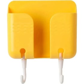 Resim GongtuShop Sarı Stil 2021 Evrensel Telefon Emiş Duvar Kancası Şarj Kablosu Duvar Asılı Raf Askı Montaj Şarj Kablosu Tutucu Ev Priz Standı (Yurt Dışından) 