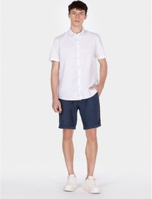 Resim Colin's Colins Comfort Fit Shirt Neck Düz Erkek Beyaz Kısa Kol Gömlek Cl1074069 Q1.v1 Wht Beyaz 