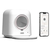 Resim Akıllı Otomatik Kedi Tuvaleti UV Sterilizasyonlu Koku Tableti ve Çıkarılabilir Kum Paspası Cat Cleaner X8620 