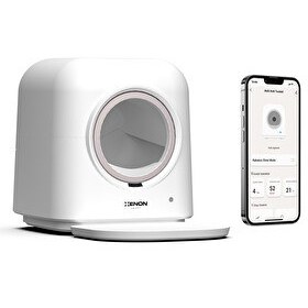 Resim Akıllı Otomatik Kedi Tuvaleti UV Sterilizasyonlu Koku Tableti ve Çıkarılabilir Kum Paspası Cat Cleaner X8620 