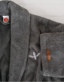 Resim Cotton Box Tek Bornoz Wellness Forest S/m Antrasit Antrasit 