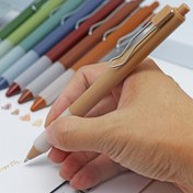 Resim 8 Adet Toprak Tonlu Vintage & Morandi Pastel Renkli Jel Mürekkep Kalem, Günlük Yazma ve Scrapbooking için Kauçuk Kaplama 