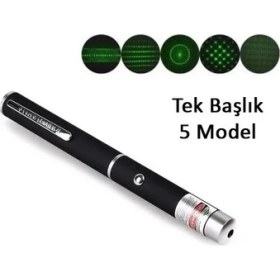 Resim Yeşil Lazer Pointer 5000 Mw 15 Km Etkili (Tek Başlık 5 Model) 