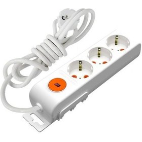 Resim Rİ-TECH Üçlü ANAHTAR TOP.LI Grup Priz (Ç.K) 1 MT 