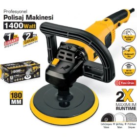 Resim Sgs 5115 Profesyonel Polisaj Makinesi 1400 Watt ,180MM 