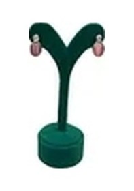 Resim Yerli Üretim Süet Kumaş Yeşil Renk 12 Cm Küpe Sergileme Aksesuar Çok Renkli 