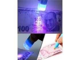 Resim Perfecttrade Işıklı Para Kontrol Test Kalemi Mor Işıklı Kontrol Kalem (Mavi) 