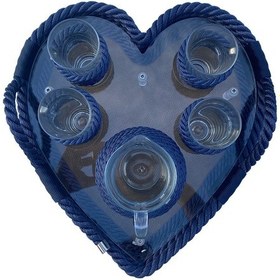 Resim Saki Kalp Tepsi | Lacivert 