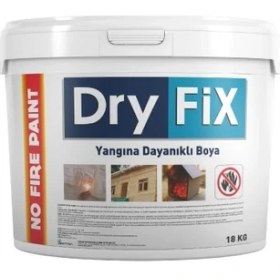 Resim Dryfix 18 kg Beyaz No-Fire Paint Alev Almayan Yanmaz Boya Yangın Geciktiric1 