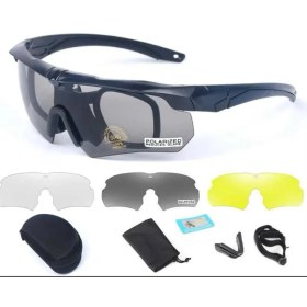 Resim Ess Taktikal 3 Lensli Polarize Gözlük / Tactical Gözlük / Taktik Koruma Gözlüğü 