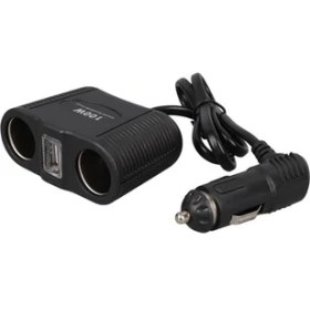 Resim Olesson 1645 12-24V Tek USB Girişli 100W 70CM Kablolu 2'li Araç Çakmak Çoklayıcı 