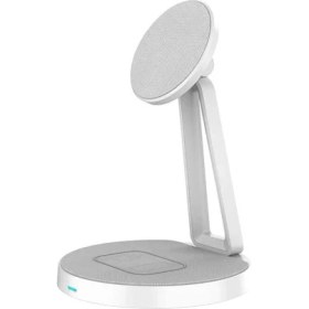 Resim Wiwu M13 2 In 1 Standlı Kablosuz Şarj Istasyonu 15W Hızlı Şarj Desteği 