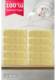 Resim 100'lü Greek Sarı Banyo Havlusu - 70x140 Cm, 490 Gr, %100pamuk, Spa Ve Otel Havlusu 10 Adet Sarı 
