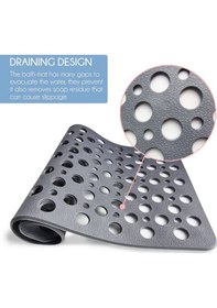 Resim 1 Adet Gri Dikdörtgen Duşa Kabin Banyo & Duş Kaydırmazı & Küvet Paspası Vantuzlu Yapışır 33x66 Cm Gri 