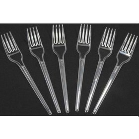 Resim Plastik Çatal Eko 100'Lü Kullan At Şeffaf Çatal 