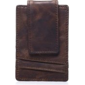 Resim Puluz Puluz Madeni Para Cüzdanlı Kart Tutucu Koyu Kahverengi (Yurt Dışından) 