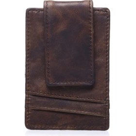 Resim Puluz Puluz Madeni Para Cüzdanlı Kart Tutucu Koyu Kahverengi (Yurt Dışından) 