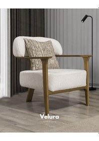 Resim Moka Berjer & Tekli Koltuk Ekru 