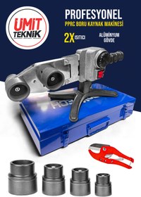 Resim PROXTECH 1500W Büyük Boy Metal Gövde Turbo Çift Residans PPRC Plastik Boru Kaynak Makinesi Diş Açma Takım 