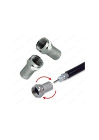 Resim RG6 F Konnektör Standart Uydu Anten Kablosu Ucu 10 Adet 