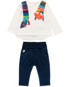 Resim Boboli Kız Bebek Sweatshirt Pantolon Set Beyaz 