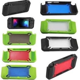 Resim Ankatek Yeşil Switch Nintendo Kırmızı Kapak İçin Dayanıklı Çizilmeye Karşı Koruyucu Arka Kapak + Kablosuz Şarj 