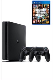 Resim Sony Playstation 4 Slim Kasa 500 Gb +( Yenilenmiş. )+ 2. Ps4 Kol + Gta 5 Dahil 15 Dijital Oyun Hediyeli 