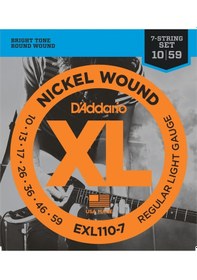 Resim D'addario Exl110-7 Elektro Gitar Tel Seti. 7 Telli. Xl. 10-59. Nı 
