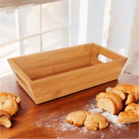 Resim Bambu Ekmek Sepeti 23X13X7CM, Sunumluk, Şık ve Kullanışlı Ekmeklik 