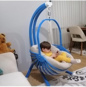 Resim Murtiko Çocuk Salıncağı Çelik Gövdeli Lüks Minderli Hamak Modeli 