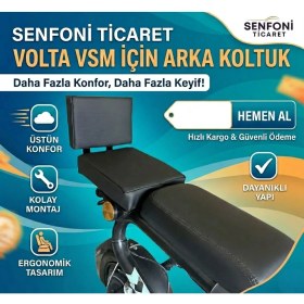 Resim Volta Vsm Deri Arka Koltuk, Sele, Oturak, Elektrik Bisiklet 