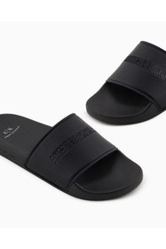 Resim Armani Exchange Erkek Dokulu Logo Tasarımlı Rahat Taban İndigo Terlik XM002887 AF22832-UC001 