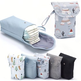 Resim Çocuklar İçin Taşınabilir Bebek Bezi Saklama Çantası - Dayanıklı Polyester, Bebek Bezi & Islak Mendil İçin İdeal 