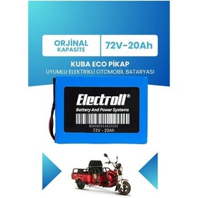 Resim Kuba Eco Pikap Uyumlu Batarya Lifepo4 72v 20ah 