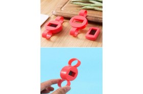 Resim Ayarlanabilir Yeşil Fasulye Dilimleme Kesici Pratik Bamya Bakla Vs Parçalayıcı Dilimleyici 