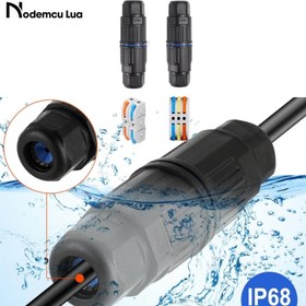 Resim 2/5 adet NODEMCU LUA Yüksek Kaliteli Su Geçirmez 2/3 Yollu Kablo Bağlantıları - Endüstriyel Sınıf, Hızlı Bağlantı, Değiştirilebilir Kolu Terminalleri AWG 28-12 için, Dayanıklı Naylon İzolasyon, Elektronik Bileşenler Dahil Değil, Kablo Aksesuarları, Sağlam Yapı 