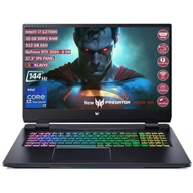 Resim ACER Nitro Predator Core i7 12700H 16GB 512SSD RTX 3060 Freedos 17,3" FHD Notebook NH.QGVEY.003 