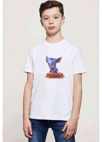 Resim Tshirthane Henry Zooba Battle Royale Baskılı Unisex Çocuk Beyaz T-Shirt 