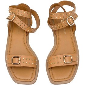 Resim Elit Maribelle Kadın Hakiki Deri Ortopedik Düz Sandalet Taba Taba 