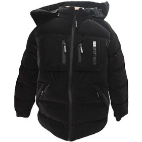 Resim Life For Moda Erkek Çocuk İçi Peluş Astarlı Çıkarılabilir Kapüşonlu Su Geçirmez Mont 2042 Siyah 