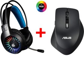Resim Asus WT425 Kablosuz Optik Sessiz Mouse + Performax Gamıng 7.1 Kulaklık 