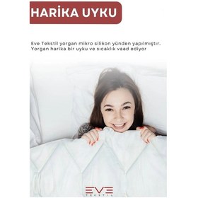 Resim Eve Tekstil Kapitone Yüksek Kaliteli 4 Mevsim Kullanılabilir Microfiber Soft Çift Kişilik Antialerjik Yorgan Beyaz 