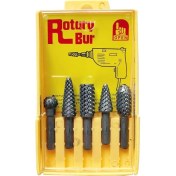 Resim Ozcmax Rotary Bur Matkap Uçlu Ağaç Törpüsü 5 Li Takim Oyma Seti 