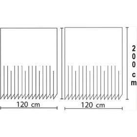 Resim Zethome Banyo Perdesi 2x120x200 Tek Kanat Duş Perdesi Halka Hediyeli Duşakabin Perdesi Duşakabin Perdesi 2345 