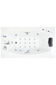 Resim Waterway San Diego Jakuzi 184x102h:63 Romantic Hidromasaj Sistemli Küvet Gövde Metal Ayak Ön Panel Yan Panel 