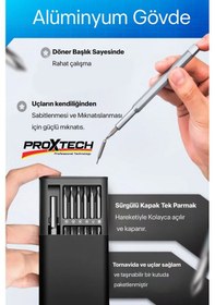Resim 25 Parça Çelik Hassas Mekanik Mıknatıslı Bits Tornavida,saatçi Tornavidası, Yıldız, Düz, Torx Takım 