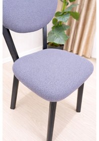 Resim A Kalite Elma Sandalye Kılıfı Bohem Sandalye Kılıfı Kum Desen Esnek Kumaş Lastikli 2 Parça Antrasit 